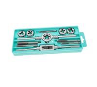DOITOOL 12 Pezzi Maschi e Filiere Kit Strumenti per Filettatura con e Custodia per Riparazione Filettature Interne Ed Esterne Design Ergonomico e Resistente
