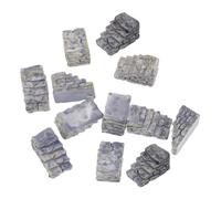 DOITOOL 12 pezzi Micro Paesaggio Scale in Pietra Polimero Grigio Miniature Sentiero e Gradini Decorativi per Giardino delle Fate Balcone e Patio Accessori Mini Ornamenti Terrario