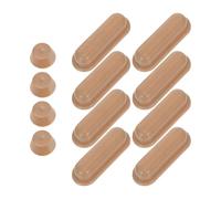 DOITOOL 12 Pezzi Paracolpi per Sedile Wc in Abs, Antiscivolo, Ammortizzante | Riduzione del Rumore, Installazione Semplice, per Bagno e Toilette, Distanziatore per Coperchio, Colore Marrone Chiaro