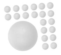 DOITOOL 120 Pezzi Decorazione della Palla di Schiuma Sfere Forme di Schiuma Bianca Natalizia Grandi Palline di Schiuma Palla Vuota di Schiuma Creazione Modello a Sfera Palla Fai da Te