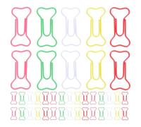 DOITOOL 120 pezzi di graffette a forma di osso di cane per organizzare i file, clip colorate in metallo per segnalibri, decorazioni per la scrivania dell'ufficio, progetti artigianali scolastici