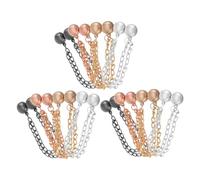 DOITOOL 12pezzi Fermaglio Magnetico in Metallo Per Abbigliamento Con Catena Clip Per Cardigan e Maglioni Da Donna Chiusura Rapida Per Vestiti Hijab e Pantaloni Lunghi