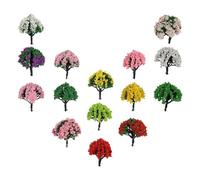 DOITOOL 15 Pezzi Alberi in Miniatura per Diorama Modellismo, Materiale Sintetico Flessibile Colore Realistico per Decorazione Giardino in Miniatura e Architettura Paesaggistica
