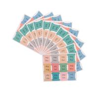 DOITOOL 15 pezzi Schede Segnalibri Adesive Mensili Colorate per Planner e Diario Etichette Mese Resistenti ad Alta Adesione per Organizzazione e Indicizzazione Pianificazione Mensile