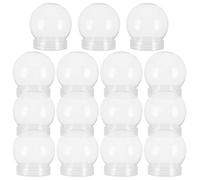 DOITOOL 15 Pezzi Sfere di Neve Natalizie Trasparenti in Plastica con Tappo a Vite, Kit Fai da Te per Globo Rotondo di Acqua Limpida, Decorazioni Artigianali per Casa e Regali Creativi