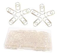DOITOOL 150 pezzi Graffette Metalliche Clip Decorative per Ufficio e Scuola per Memos e Documenti Colore Oro Versatili e