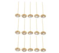 DOITOOL 15pezzi Spilla Forma Di Fiore Strass Per Donna Design Floreale Fatto Mano Accessori Per Abiti Da Sposa Spilla Da Cravatta Per Eventi Formali Decorazione Versatile Per Outfit Quotid