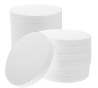 DOITOOL 16 Pezzi Cerchi di Gommapiuma Artigianale Bianchi 15 CM X 2 CM Vassoio per Decorazioni di Torte e Supporto per Torta Fondente Dischi Rotondi in Schiuma per Esercitarsi e Creare