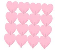 DOITOOL 16 pezzi Ganci Adesivi Forma di Cuore in Acciaio Resistente Ganci da Parete per Bagno e Cucina Senza Foratura Facili da Installare su Superfici Lisce