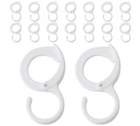 DOITOOL 17 Pezzi Ganci S a Clip Multiuso Bianco in ABS per Armadi e Cucine | Grucce Forma di S, Ganci Fermatende, Appendini Multifunzione Cucina, Ganci da Cucina per Parete