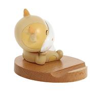 DOITOOL 1pc Adorabile Supporto Del Telefono In Legno Carino Resina Mucca Design Ergonomico Desktop Holder per Tutti gli Smartphone Staffa Mobile Stabile Luminoso Colorato Ornamento per Home Office