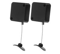 DOITOOL 2 chiusure per cavo di sicurezza con telecomando con design retrattile automatico, anti-perdita, nero, ad alta resistenza, in filo di acciaio ad alta resistenza, per uso in movimento