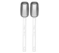 DOITOOL 2 cucchiai da tavola con misurino - 15 ml 1 cucchiaio con manico lungo Cucchiai da cucina con misurino - Cucchiaio da tavola in acciaio inossidabile per servire salse e condimenti Laboratorio