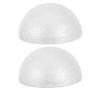 DOITOOL 2 Palline di Schiuma per Matrimoni - Mezze Sfere Floreali in polistirolo per centrotavola - Mezze Sfere di Schiuma Bianca per composizioni Floreali, Forniture Fai da Te, Artigianato,