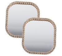 DOITOOL 2 pezzi Adesivo Specchio Self Adhesive per Smartphone con Strass Accessori Eleganti per Custodia Telefono Specchietto Retrovisore per Selfie Facile Applicazione