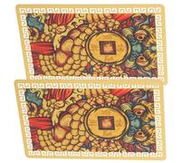 DOITOOL 2 Pezzi Amuleto Carte Fortuna e Design Elegante per e Decorazione Portatore e Buona Sorte