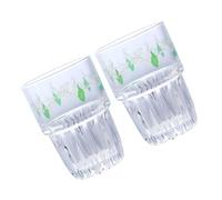 DOITOOL 2 pezzi Bicchieri Trasparenti in Vetro Tazze da Tè Creative Design Fiore di Mughetto per Acqua e Bevande Eleganti e Resistenti