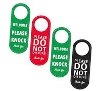 DOITOOL 2 pezzi Cartello Porta Doppia Faccia Privacy Hotel e Ufficio Segnale Do Not Disturb e Meeting in Progress Design Moderno Elegante per Maniglie Standard