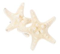 DOITOOL 2 Pezzi Clip per Chioma Donna Stella a Cinque Punte Naturale, Fermaglio Beige Artigianale in Materiale Naturale, per Feste di Compleanno e Raduni tra Amiche