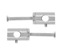 DOITOOL 2 Pezzi Connettore Estensione Corrimano in Acciaio Inox, Supporto Verticale Rotondo Φ16, Argento, per Corrimano e Vetro, per Scale Esterne, Residenziale e Commerciale