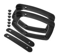DOITOOL 2 Pezzi Corrimano di Plastica Imbottiture per Braccioli della Sedia Indietro Sedia da Gioco Bracciolo Sedia da Giocatore Conchiglia Imbottito Curvo Plastica Pp Black