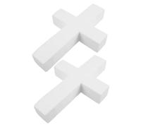 DOITOOL 2 Pezzi Croce in Polistirolo per Prima Comunione Decorazione Religiosa in Polistirene per Artigianato DIY Forma Croce in Schiuma Leggera per e Celebrazioni Sacre