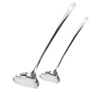 DOITOOL 2 Pezzi Cucchiaio Resistente al Calore e Non Si Deforma in Acciaio Inossidabile Argento per Salsa per Servire Salse in Cucina e Ristoranti