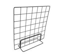 DOITOOL 2 Pezzi Espositore da Tavolo in Filo di Ferro Supporto Griglia Multifunzionale per Foto e Mostre Struttura Rete Nera con Base Grande per Esposizioni Artistiche e Mercatini