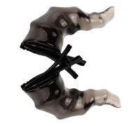DOITOOL 2 Pezzi Fermaglio Corno Diavolo Nero in Plastica | Feste in Maschera e Natale, Pieghevole e Modellabile, Resistente, Comodo, Non Si Deforma