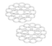 DOITOOL 2 Pezzi Griglia Floreale per Vaso 20 Fori in Acrilico, Supporto per Composizione Floreale Design Invisibile per Stabilità Dell'arrangiamento in Casa o Matrimonio
