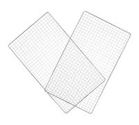 DOITOOL 2 Pezzi Griglia per Barbecue in Acciaio Inossidabile 44x26cm Riscaldamento Uniforme e Conservazione dell’umidità, Accessorio Portatile per Campeggio e BBQ Esterno