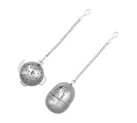 DOITOOL 2 pezzi Infusore per Tè Sfuso in Acciaio 304 Filtro Teiera Riutilizzabile per Casa e Ufficio Design Catena Anti-scottatura Adatto Tutti i Tipi di Tè e Tisane Filtro a Forma di