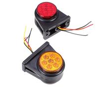 DOITOOL 2 Pezzi Luce Posteriore Rimorchio a Doppio Lato 14 LED | PC e ABS, 12-24 V, Montaggio Esterno su Veicoli, Uso Notturno e Pioggia