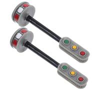 DOITOOL 2 Pezzi Modello a Semaforo Notte Piccolo Strada Mini Giocattolo Del Semaforo Lampada Per Modellismo Ferroviario Luci Decorative Modello Resina