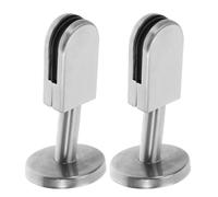 DOITOOL 2 Pezzi Morsetto di Supporto per Pannelli in Vetro in Acciaio Inox Argento