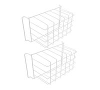 DOITOOL 2 pezzi Organizer per Congelatore Ceste Impilabili con Manici per Frigorifero per Carne Frutta e Gelato Facile Pulizia e Conservazione Ottimale