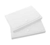 DOITOOL 2 Pezzi Organizzatore Documenti a 13 Tasche Chiusura a Pressione | Plastica Bianca, Etichette Scrivibili e Stampabili, Interno Liscio, per Ricevute e Ufficio