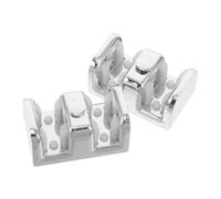 DOITOOL 2 Pezzi Paracolpi per Porte Doccia Scorrevoli in Plastica Argento a Forma Montagna, Resistente All'acqua Riduzione del Rumore, Accessorio Bagno per Sostituzione in Bagno