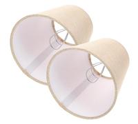 DOITOOL 2 pezzi Paralumi in Tessuto con Clip per Lampadine Copertura Lampada in Stoffa Paralume Rotondo per Applique Lampade da Parete e Sospensione Decorazione Calda per Soggiorno e