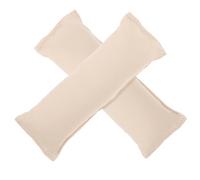 DOITOOL 2 Pezzi Poggiapolsi e Gomitiera per Computer in Cotone 100% Antiscivolo 13X5 CM Colore Bianco Crema per Scrivania Ufficio Supporto Ergonomico Ammortizzante per Sollievo