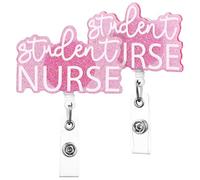 DOITOOL 2 Pezzi Porta Infermieri Retrattile Badge per Studenti | Acrilico Porpora, Design Semplice e Pratico, Facile da Attaccare per Ospedale e Professioni Mediche