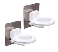 DOITOOL 2 Pezzi Portabottiglie Regolabile senza Forare, Plastico Bianco | Montaggio a Parete, Antiscivolo Robusto, per Flaconi Doccia e Shampoo, Cucina e Piastrelle
