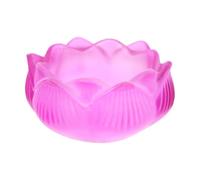 DOITOOL 2 Pezzi Portacandele in Vetro a Forma di Fiore di Loto Porpora, Raffinato e Delicato, per Uso Decorativo e Strumenti di Consacrazione Religiosa