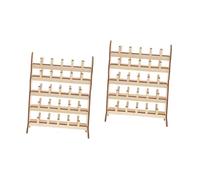 DOITOOL 2 Pezzi Portafilo Legno per Cucito Organizzatore Compatto e Pratico per Rocchetti Facile da Montare e Usare per Progetti Ricamo e Cucitura