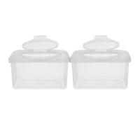 DOITOOL 2 Pezzi Portasalviette Coperchio, Contenitore PP da 1850ml, | Salviette e Fazzoletti, Chiusura Ermetica, Uso a Casa, il Viso, nella Borsa