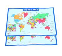 DOITOOL 2 pezzi Poster Mappa del Mondo per Poster Educativo per Asilo e Cameretta Stimola lo Sviluppo Cognitivo e Apprendimento Geografico