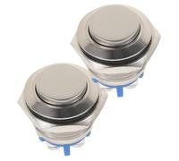 DOITOOL 2 pezzi Pulsante Suoneria Cablato Resistente e Facile da Installare Pulsante per Uso Interno ed Esterno Porta Auto-ripristino