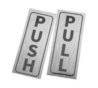 DOITOOL 2 pezzi Push Pull Door Label Adesivo Autoincollante per Porte Scorrevoli Segnale Chiaro e Facile Installare Design per Uffici Negozi e Hotel