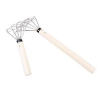 DOITOOL 2 pezzi Rastrello Mano in Acciaio Inossidabile Denti Leggero e Antiscivolo Strumento Pratico per Scavare Vongole e Frutti di Mare sulla Spiaggia