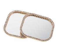 DOITOOL 2 pezzi Specchio Adesivo Decorativo per Custodia Smartphone Specchietto Self-adhesive Quadrato Oro per Progetti DIY Accessorio Pratico e Brillante per Telefono